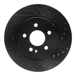 Mercedes-Benz ML430 Brake Rotor (1) - Front Right - R1 Concepts - Drilled & Slotted - Black - `98-`05